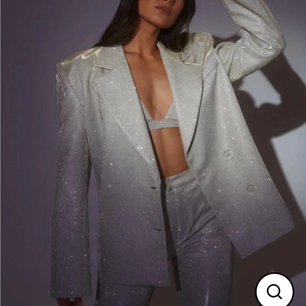 NWT Sparkle Glitter Pant, Top, and Blazer Set